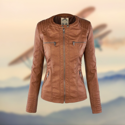Karolina | Soft Leather Jacket with Hood