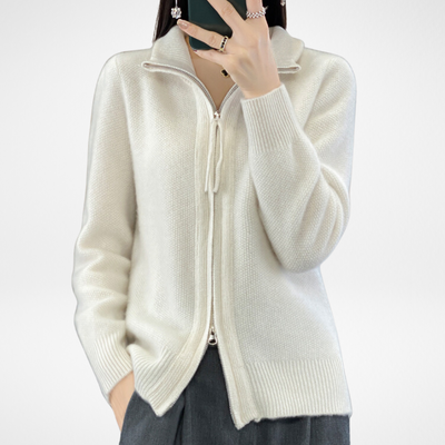 Giovana | Zip-up cashmere cardigan