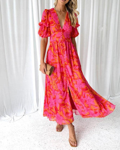 DERANA – ROSE RED MAXI DRESS