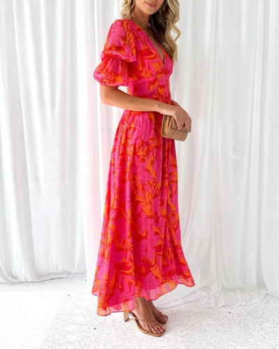 DERANA – ROSE RED MAXI DRESS
