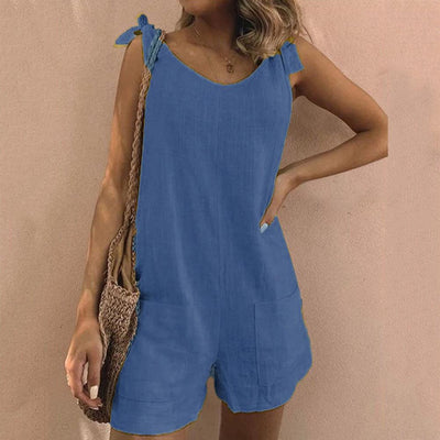 Una – Jumpsuit with Bow Straps and Pockets