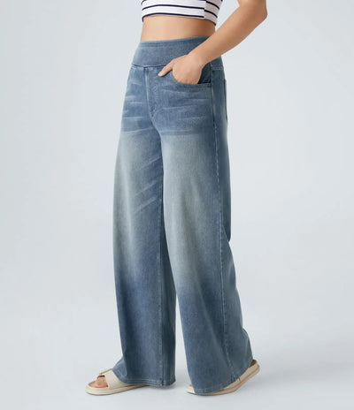 Eva | High-Waisted Elastic Trousers