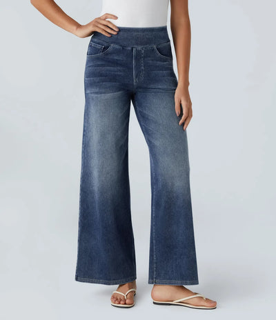 Eva | High-Waisted Elastic Trousers