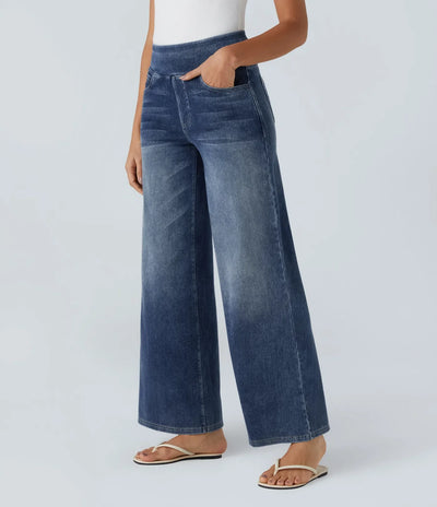Eva | High-Waisted Elastic Trousers