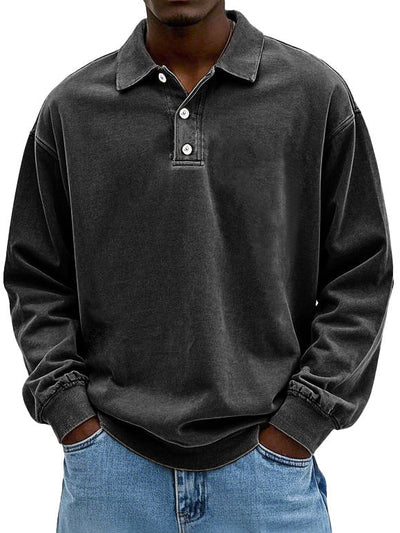 Matteo | Men’s Casual Long-Sleeved Polo