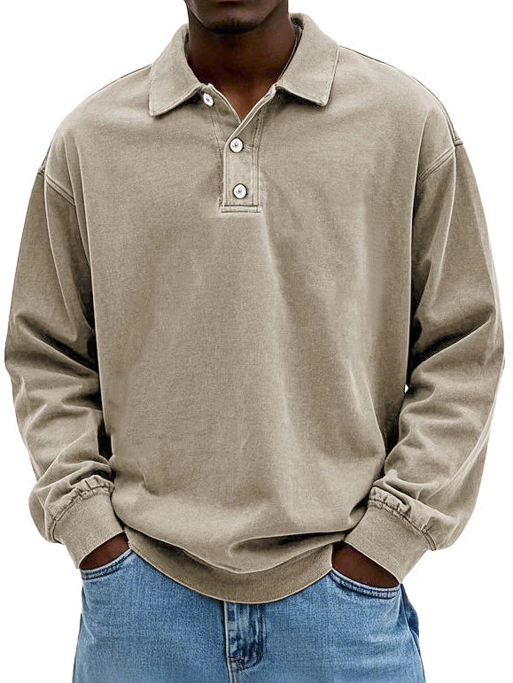 Matteo | Men’s Casual Long-Sleeved Polo