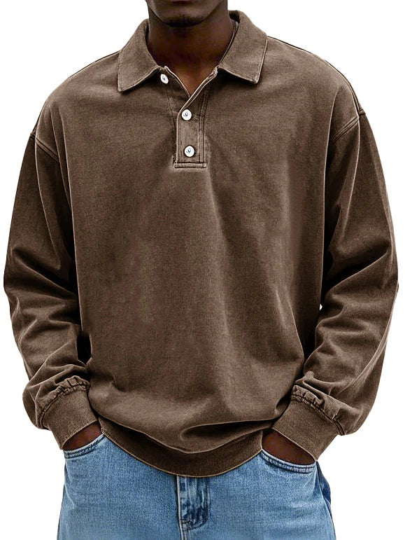 Matteo | Men’s Casual Long-Sleeved Polo