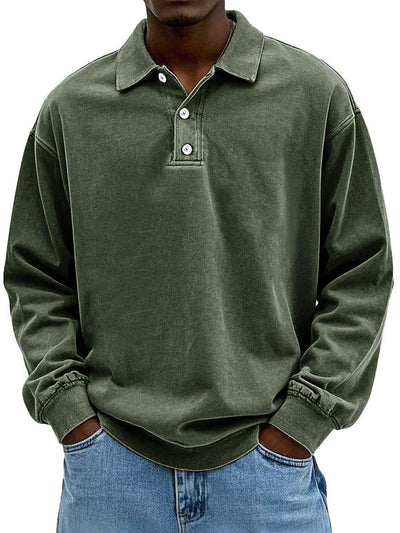 Matteo | Men’s Casual Long-Sleeved Polo